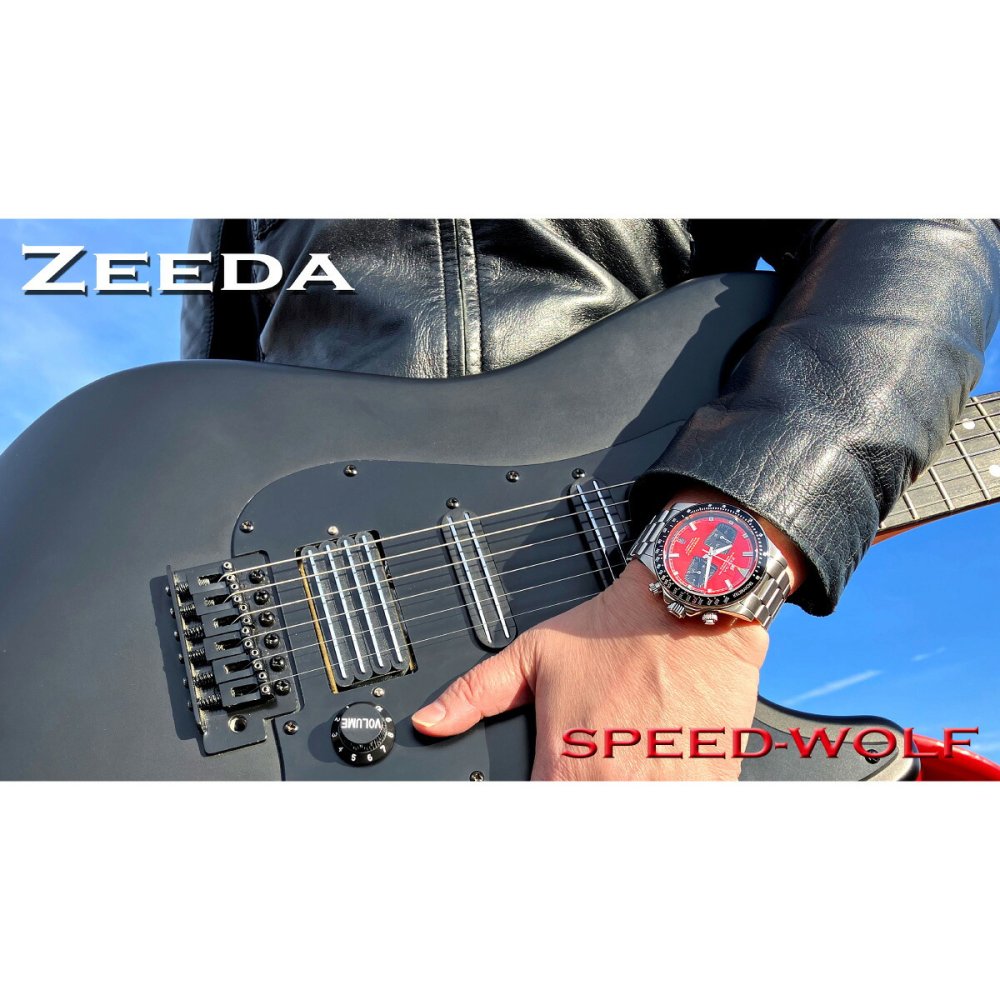 ジーダ ZEEDA スピードウルフ SPEED-WOLF GT-RED 腕時計 メンズ メカニカルクォーツ クロノグラフ SPW-GRD