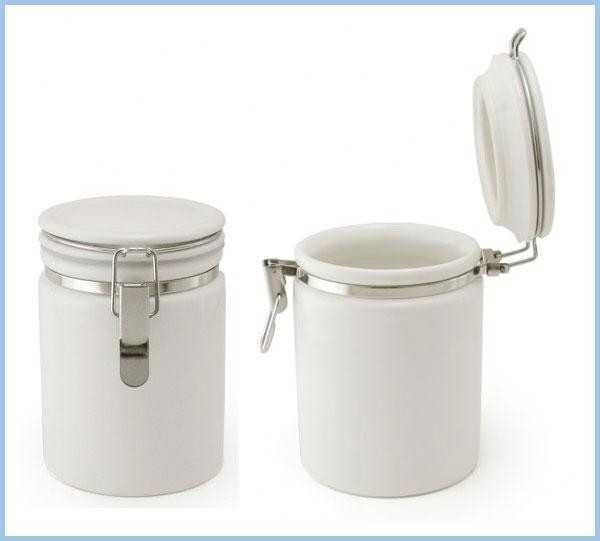 ZEROJAPAN ティーキャニスター 100 ホワイト TEA-100 陶器製 保存容器 茶葉 コーヒー豆 ストッカー 密閉 容器 おしゃれ シンプル 日本製