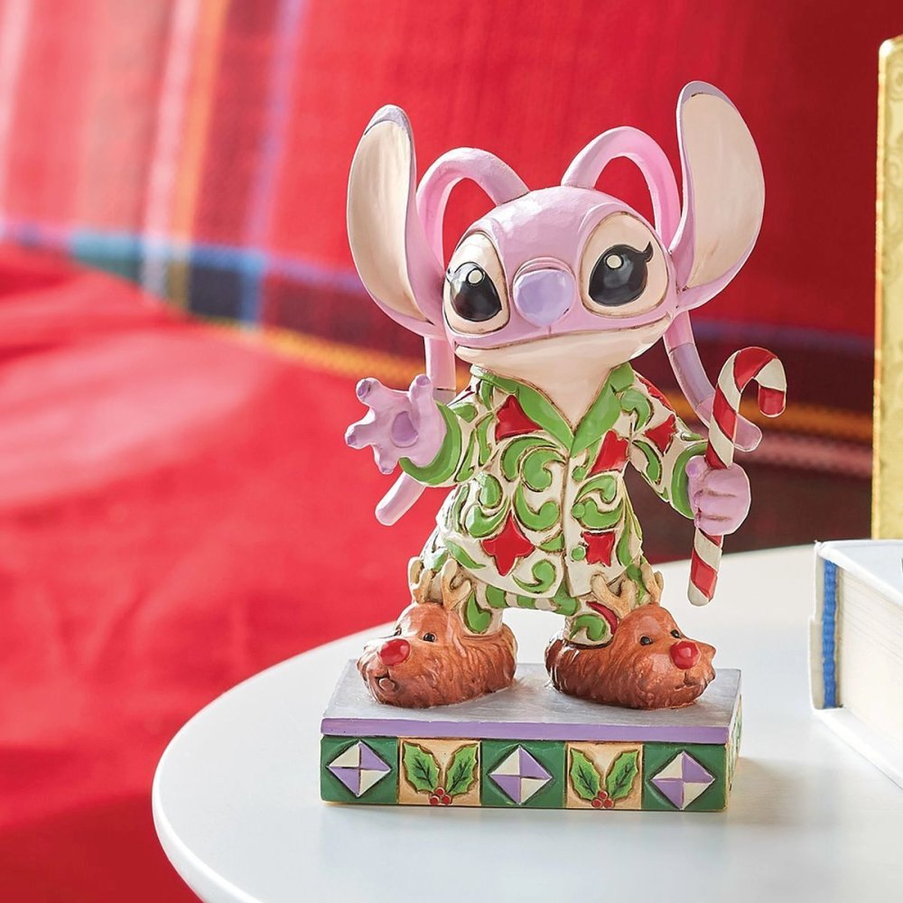 エンジェル クリスマスパジャマ 11.5cm リロ&スティッチ クリスマス | ディズニー トラディションズ ジムショア グッズ フィギュア 人形 置物 彫刻 Jim Shore 正規輸入品