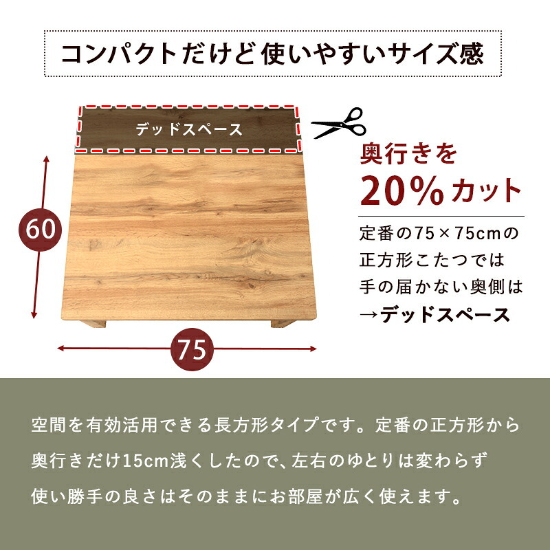こたつ2点セット こたつ+うす掛け布団 2点セット カルテスビケ 75×60cm リアルな木目柄 省エネ コンパクト 一人暮らし ワンルーム 組立式 こたつ テーブル 布団 カルテス7560+ビケ7560 こたつセット こたつテーブル こたつ掛け布団 新生活