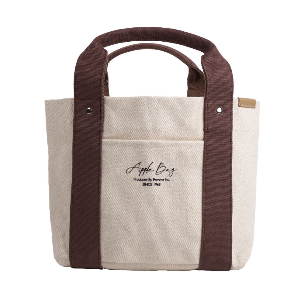 APPLEBAG アップルバッグ ミニトートバッグ レディース ミニバッグ ランチバッグ 3つ仕切り 帆布 キャンバス ママバッグ マザーズバッグ 整理整頓 通勤 通学 おしゃれ かわいい 母の日 ギフト ラッピング