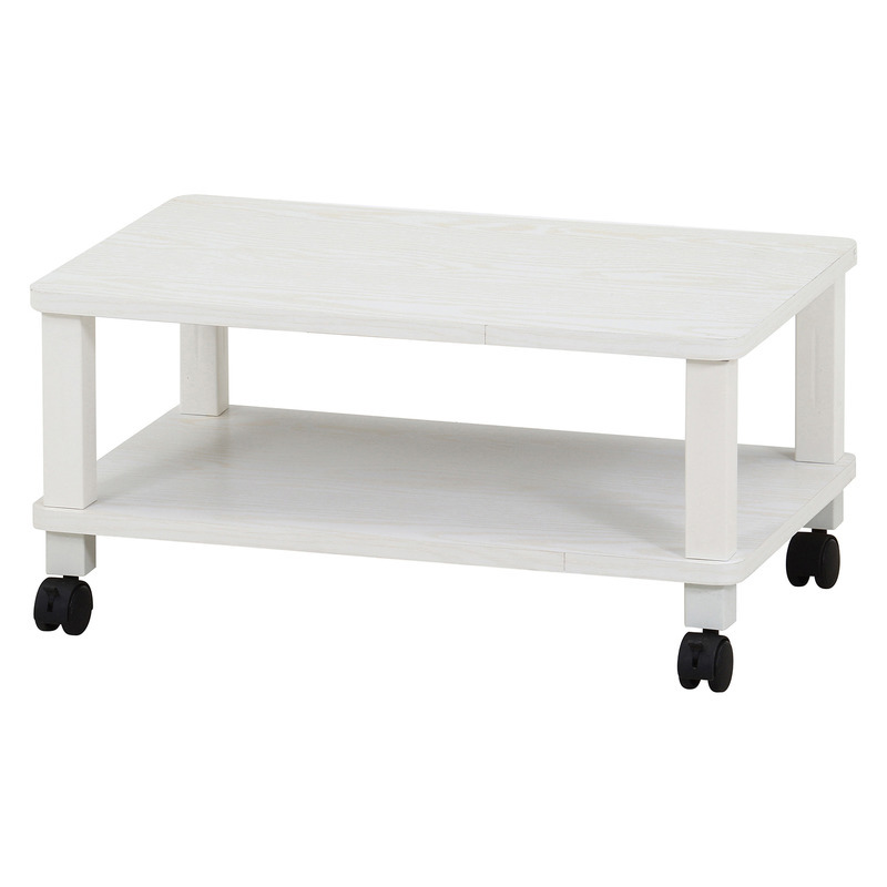 フィット マルチテーブル(キャスター付) オーク オーク・オーク ホワイト 2色展開 ローテーブル センターテーブル リビングテーブル 折りたたみ 省スペース おしゃれ シンプル 新生活 家具 インテリア 不二貿易