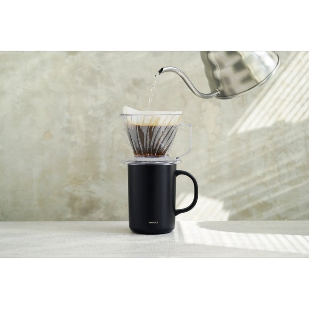ハリオ セラミックコーティング 真空二重保温マグ 470mL ブラック マグカップ ステンレスマグ 保温保冷 カップ【北海道・沖縄県・離島 配送不可】
