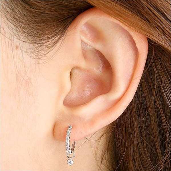 ダイヤモンド ピアス ダイヤ 0.3ct ハーフエタニティ 揺れる チャーム シルバー925 SILVER レディース ジュエリー アクセサリー ギフト プレゼント ラッピング 記念日 誕生日 妻 彼女 20代 30代 40代 50代