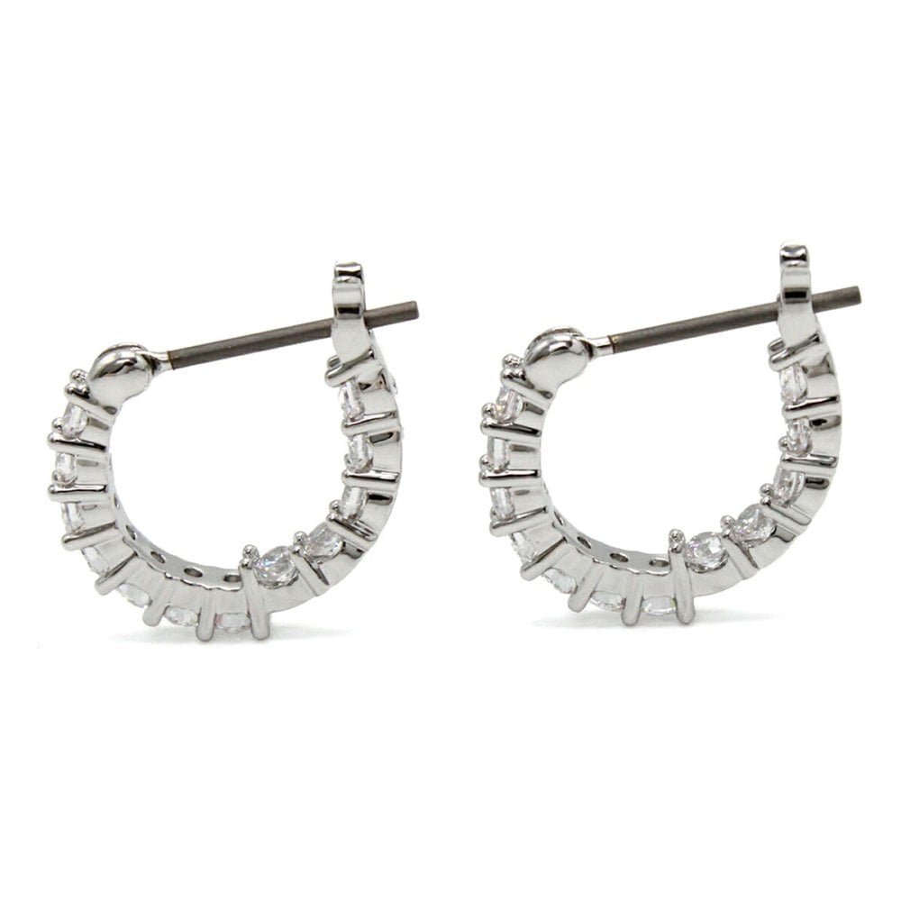 スワロフスキー SWAROVSKI ピアス フープピアス アクセサリー 5562126 Vittore hoop earrings ヴィットーレ シルバー