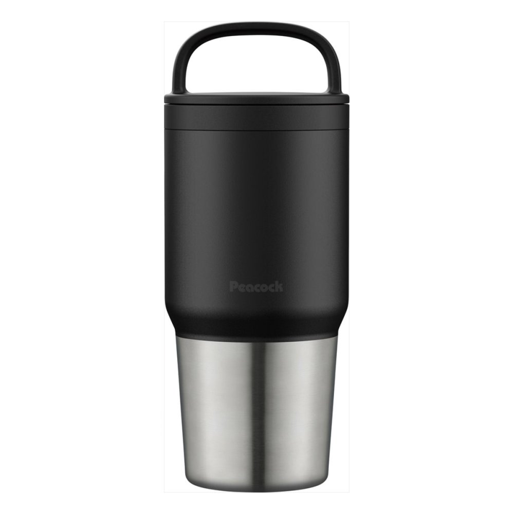ピーコック スクリューマグボトル 600ml ブラック マグボトル 広口 保温保冷 ボトル 食器洗い乾燥機対応【北海道・沖縄県・離島 配送不可】