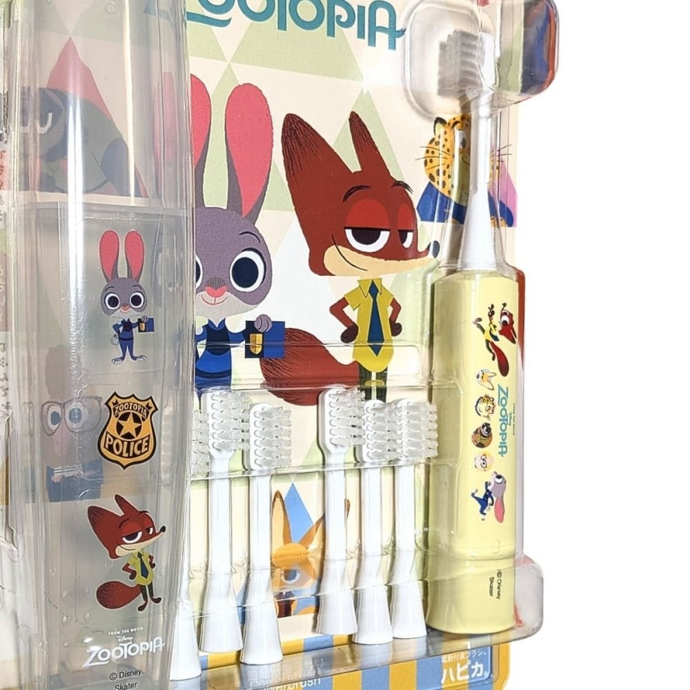 こどもハピカ 電動歯ブラシ はじめてセット 本体 替ブラシ6本 ハードケース付 超微細タタキ振動 毎分7,000回 やわらかめ 日本製 虫歯予防 仕上げ磨き 子供用 キッズ こども 歯磨き