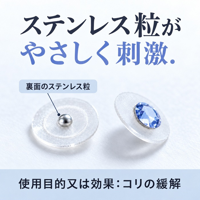 耳つぼジュエリー 12粒入り スターターキット 耳ツボシール 耳つぼ ステンレス 耳ツボジュエリー セルフ 簡単 まるでピアス かわいい おしゃれ ブルー