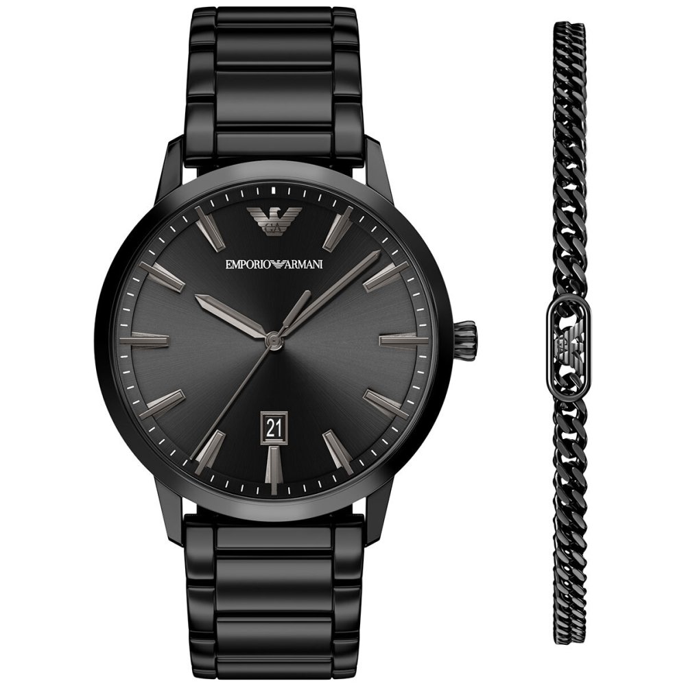 エンポリオアルマーニ EMPORIO ARMANI 腕時計 メンズ ステンレス ウォッチ＆ブレスレットセット AR80089SET【2026 新作】