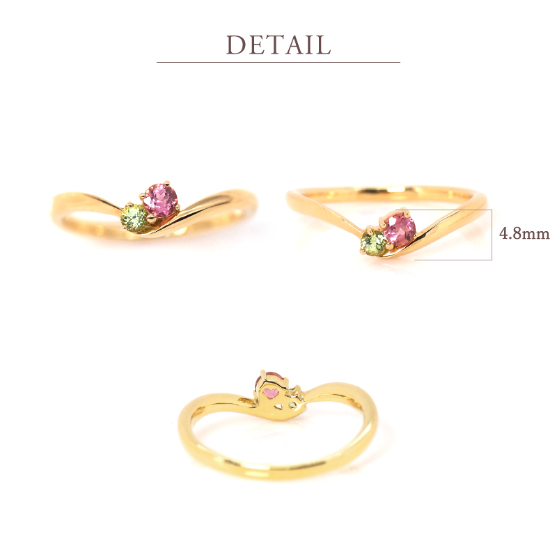 オーダーメイド しずく リング 指輪 誕生石 2石 Ties K18 18金 18K K10 10金 10K プラチナ 女性 レディース 誕生日 記念日 プレゼント ギフト 誕生日プレゼント 20代 30代 40代 妻 彼女 天然石 ダイヤモンド ダイヤ ルビー 小さい 小さめ ピンクゴールド ゴールド 選べる アクセサリー 金属アレルギー対応 金属アレルギー