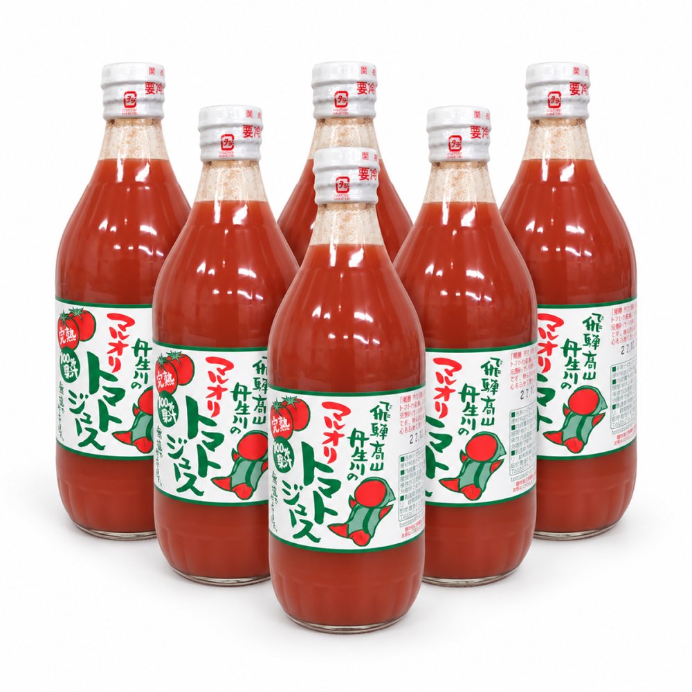 無添加 無塩 完熟100％果汁　マルオリトマトジュース〔500ml×6〕
