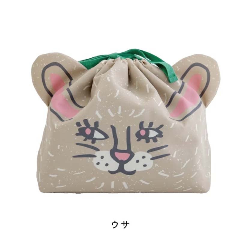ランチ巾着 保冷 保温 お弁当袋 モモンガ ランチバッグ 巾着袋 耳付き アニマル 保冷バッグ ランチ巾着 巾着型おしゃれ かわいい 耳付き巾着 お弁当袋 お弁当 巾着 弁当 大人 子供 おもしろ 裏地 プレゼント プチギフト コンパクト アウトドア ギフト ビスク