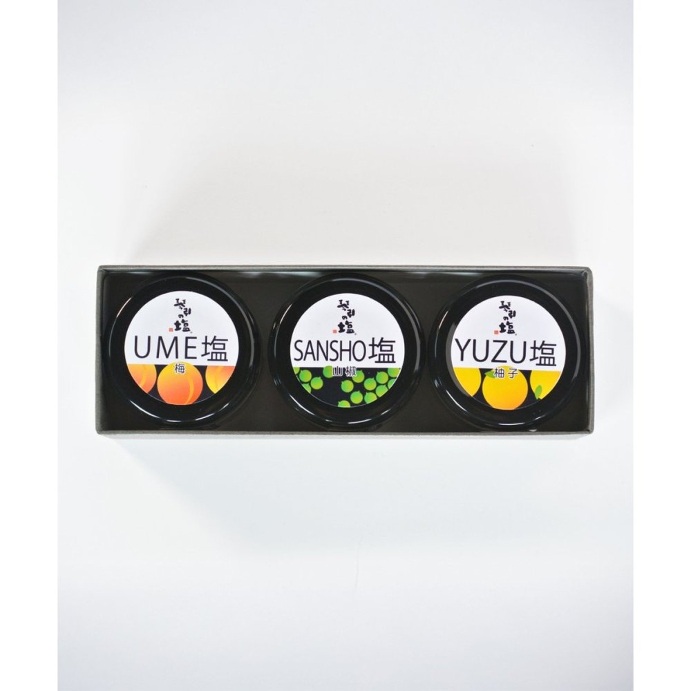 琴引の塩３品セット(SANSHO・YUZU・UME) 30g×3個 天然塩 詰め合わせ ギフト プレゼント