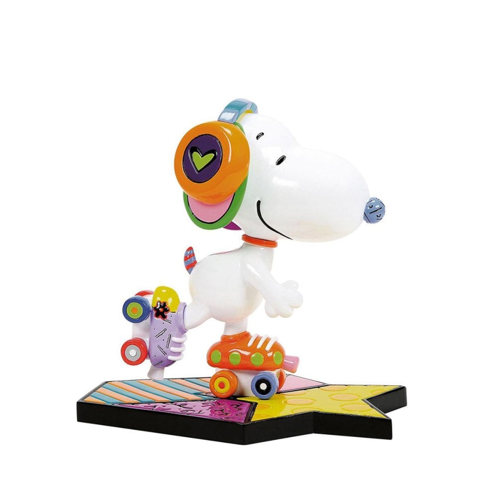 ロメロ ブリット Romero Britto ピーナッツ ブリット Peanuts Britto スヌーピー ローラースケート 置物 フィギュア 人形 6019026 インテリア