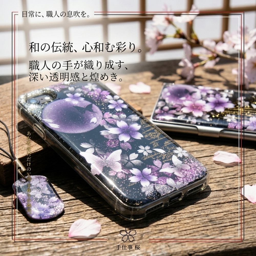 【全機種対応】スマホケース『伊』名入れ 送料無料 和柄 和風 桜 職人 伝統工芸 ハンドメイド ハードケース 手帳型 iPhone 17 Xperia AQUOS Android 各機種対応