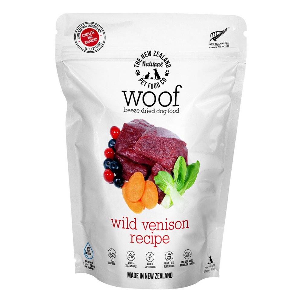 WOOF（ワフ） フリーズドライ ドッグフード ワイルドベニソン 280g 犬 ごはん 無添加