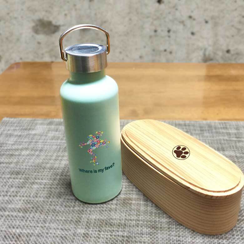 フラワーフロッグ かわいい 取っ手付きマグボトル おしゃれ 290ml 保温 保冷 ステンレス マグボトル 取っ手付き 真空 断熱 二重構造 ボトル タンブラー 水筒 マイボトル オリジナル カエル 両生類 爬虫類 ペット 動物 アニマル