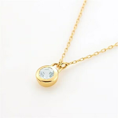 【無料ラッピング】  ヨンドシー 4℃ EAU DOUCE４℃ K10イエローゴールド ネックレス 一粒 アクアマリン ブランド 正規品 新品 ギフト プレゼント 人気 おすすめ 誕生日 記念日 クリスマス 送料無料