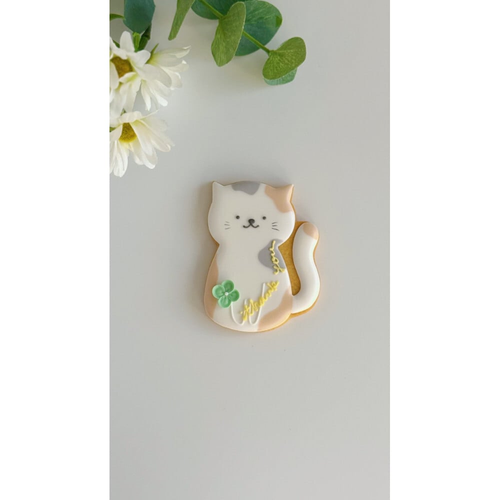 猫ちゃんメッセージクッキー お誕生日 記念日 結婚祝い 出産祝い 退職・送別 卒業・入学祝い 発表会 推し活 お礼・Thank youギフト ウェディング 周年祝い 開店・開業祝い