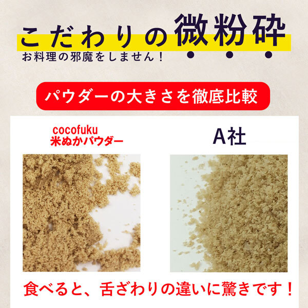 食べる米ぬかパウダー 200g×1袋 国産 無添加 cocofukuシリーズ [管理栄養士推奨] [残留農薬検査済] 国産 食べるぬか 米糠 食用 玄米 粉末 食物繊維 腸活 便秘解消 お通じ 玄米 置換 ダイエット 健康 美容 栄養γオリザノール イノシトール GABA 葉酸 (omb10115)