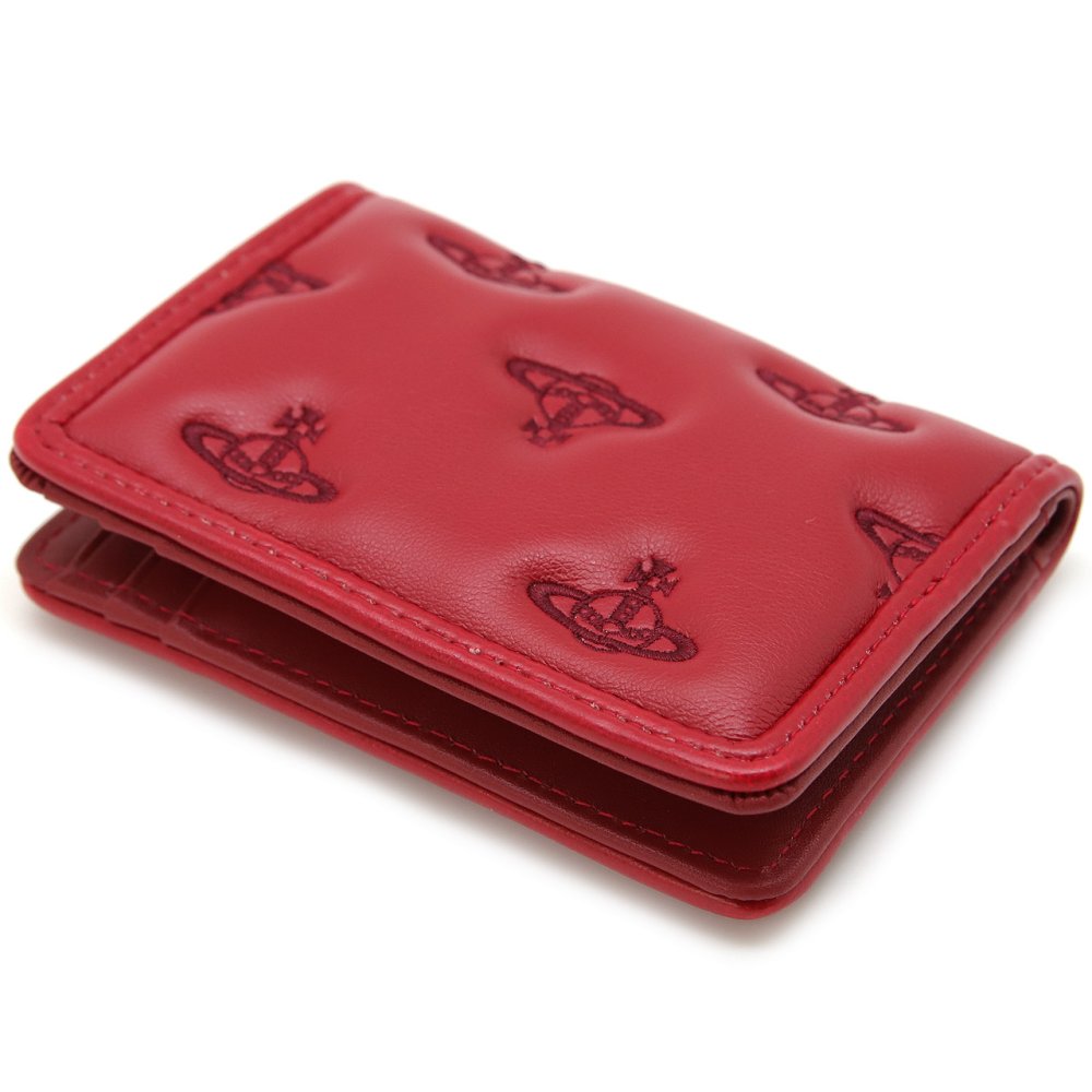 ヴィヴィアンウエストウッド カードケース カードホルダー レディース メンズ 男女兼用 パスケース Vivienne Westwood ヴィヴィアン マルチオーブ型押し レッド VW4299 (54020012W-S002K-H201) 【2026年秋冬モデル】 【ラッピング無料 誕生日 お祝い プレゼント ギフト 贈り物】