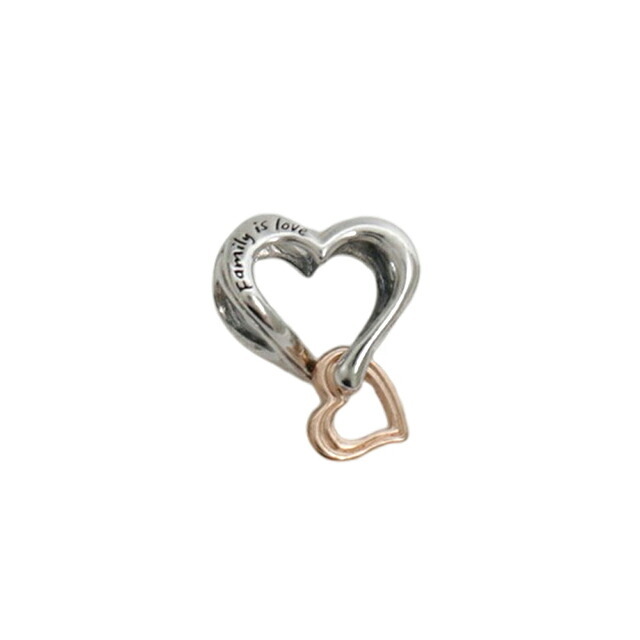 パンドラ PANDORA Two-tone Openwork Infinity Heart Charmブレスレットチャームレディース 782642c00 シルバー ローズゴールド