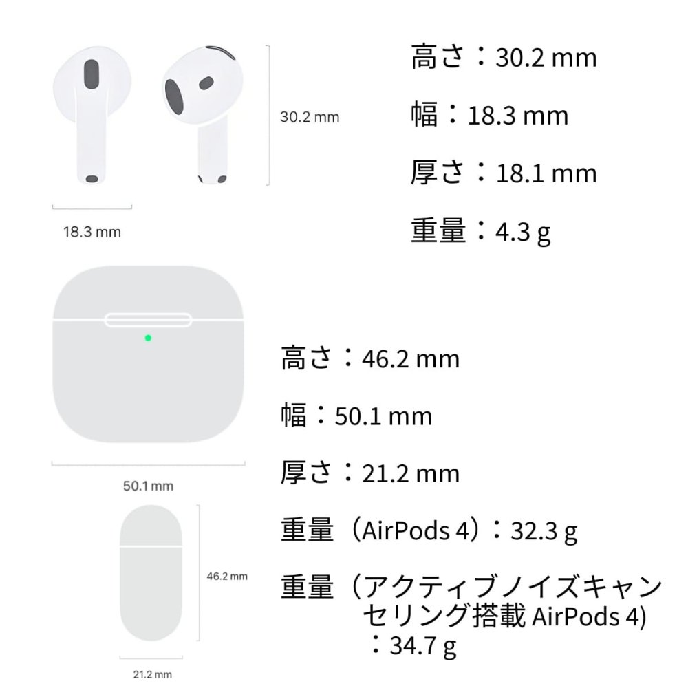Apple AirPods 4 ANCモデル (MXP93J/A) ワイヤレスイヤホン アクティブノイズキャンセリング Bluetooth アップル エアーポッズ 第4世代 【国内正規品】