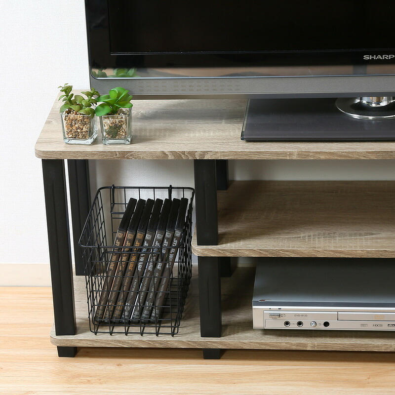 フィット TVラック W110 NA×BK ナチュラル×ブラック・ナチュラル×ホワイト 2色展開 テレビ台 ローボード リビング収納 テレビボード おしゃれ シンプル 新生活 家具 インテリア 不二貿易