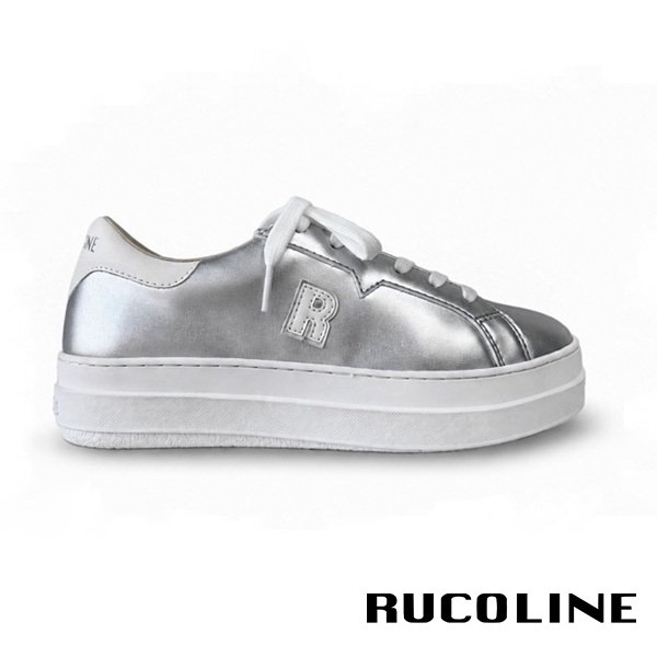 ルコライン スニーカー ルコライン 靴 RUCO LINE RUCO-018SI CALF PU LUX 光沢 シルバー 合皮 無地 ローカット ファスナー無し ルコライン レディース シューズ RUCO LINE ルコラインスニーカー フラットソール 新作 取扱店 京都 母の日