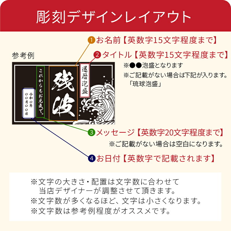 残波 名入れ  お酒 泡盛 720ml ザンクロ ザンシロ 名前入り プレゼント ギフト 面白い センス 定年退職 還暦祝い 退職祝い 男性 女性 お祝い 古希 喜寿 傘寿 米寿 卒寿 白寿 百寿 敬老の日