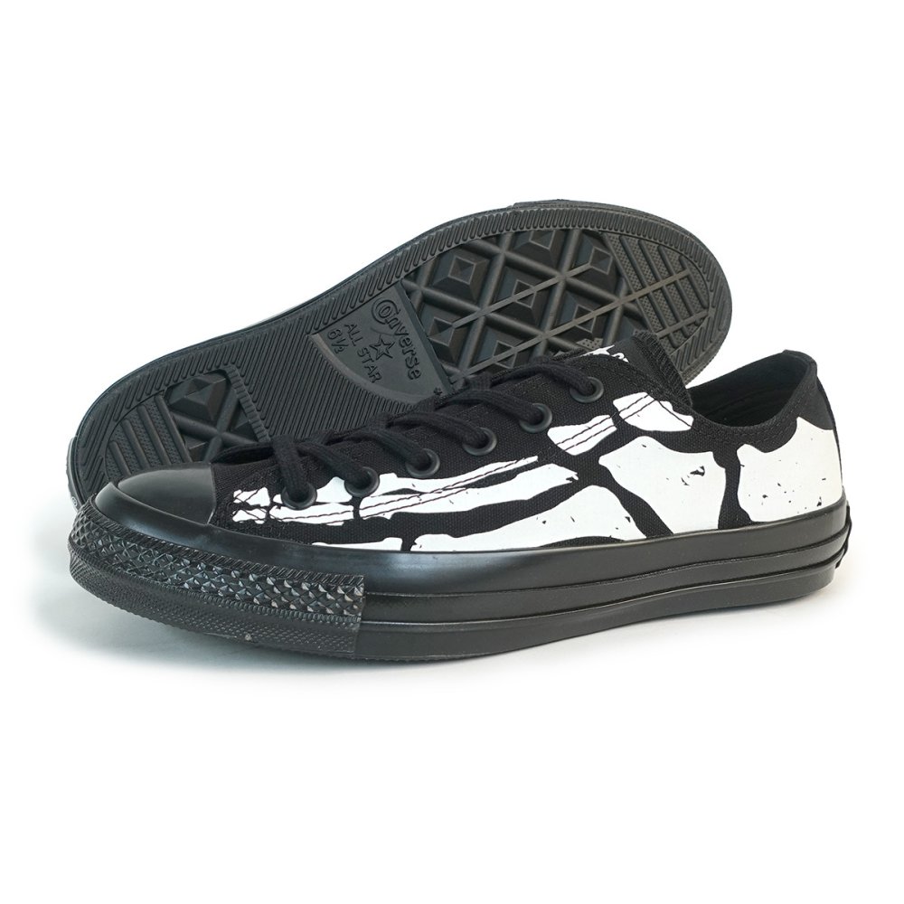 コンバース CONVERSE スニーカー メンズ レディース ローカット キャンバス オールスター AGED ボーンプリント OX ブラック ALL STAR AGED BONEPRINT OX