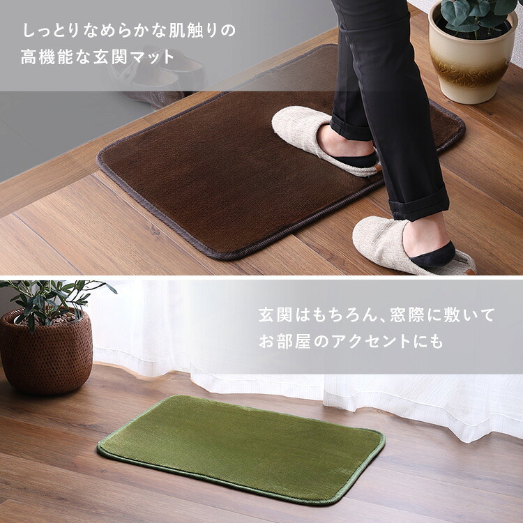 ラグ カーペット 洗える玄関マット 45×65cm 【ヴィタム-Witam-】