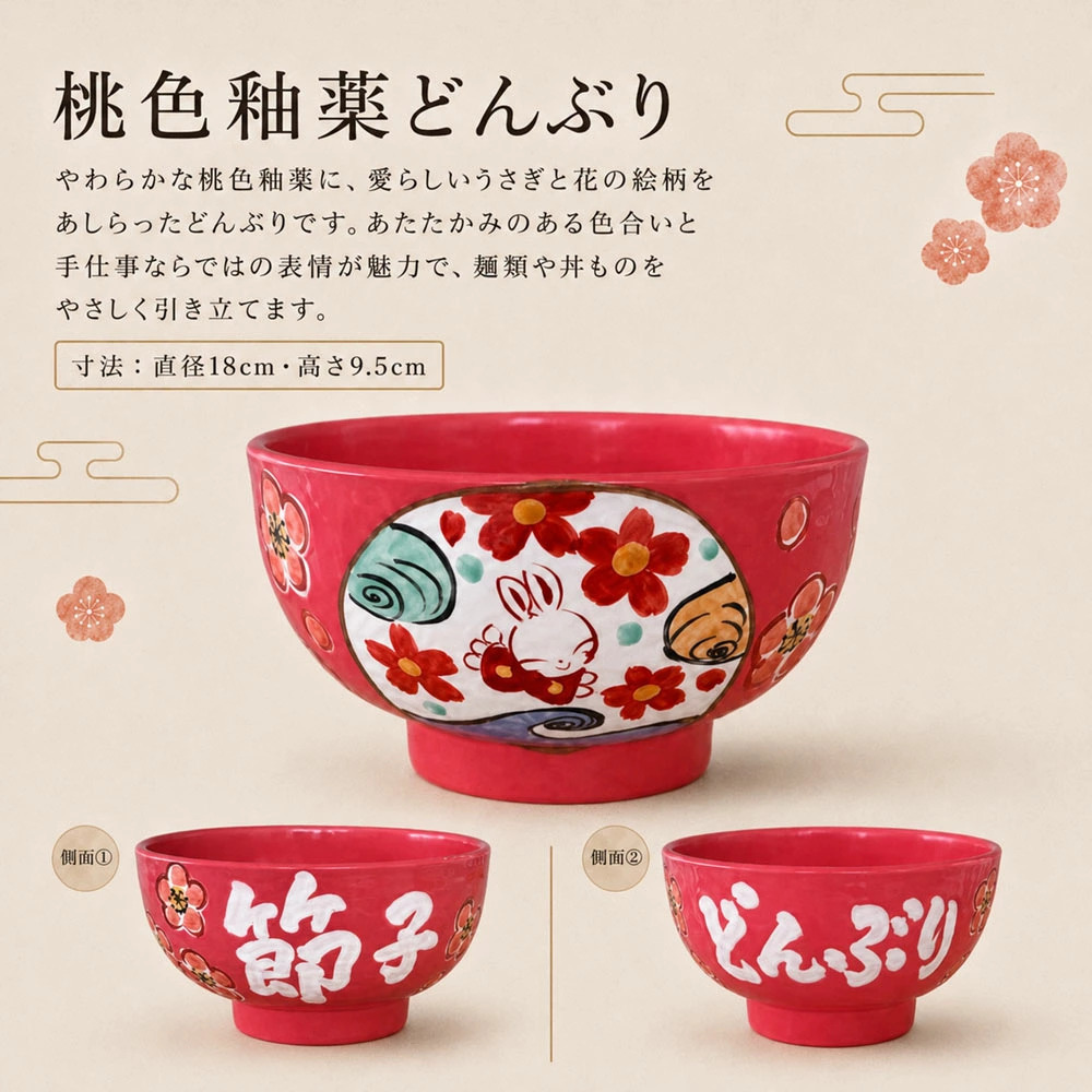 結婚祝い 名入れ オーダー 新築祝い 選べるわが家の色とりどり満開のどんぶりペア（和）| プレゼント ギフト 夕立窯 窯元 陶器 美濃焼 和食器 器 大きめ どんぶり 丼 名入り 名前入り 名前入れ 両親 誕生日プレゼント 夕立窯