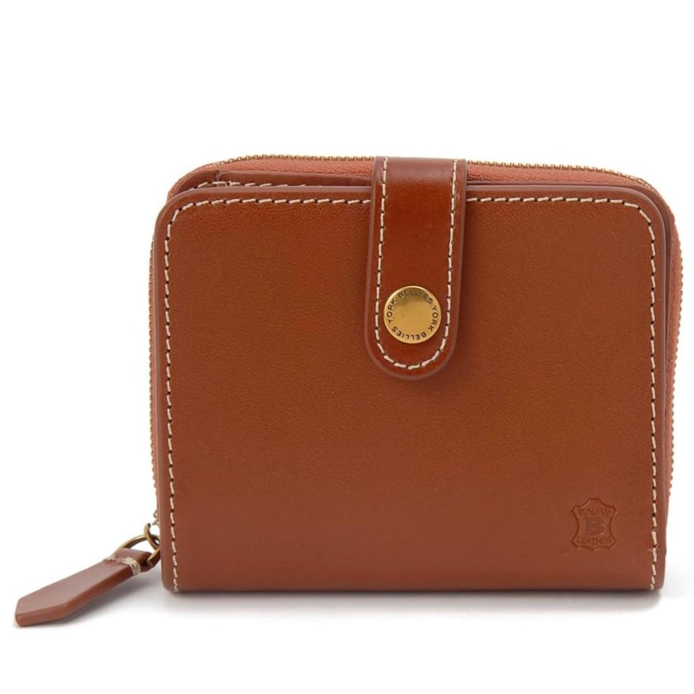 ベリーズヨーク　BELLIES YORK　二つ折り財布　BYTM1944BR　ブラウン　茶色　ベジタブルタンニン　イタリアンレザー　牛革　”エイジングを楽しむ革小物”