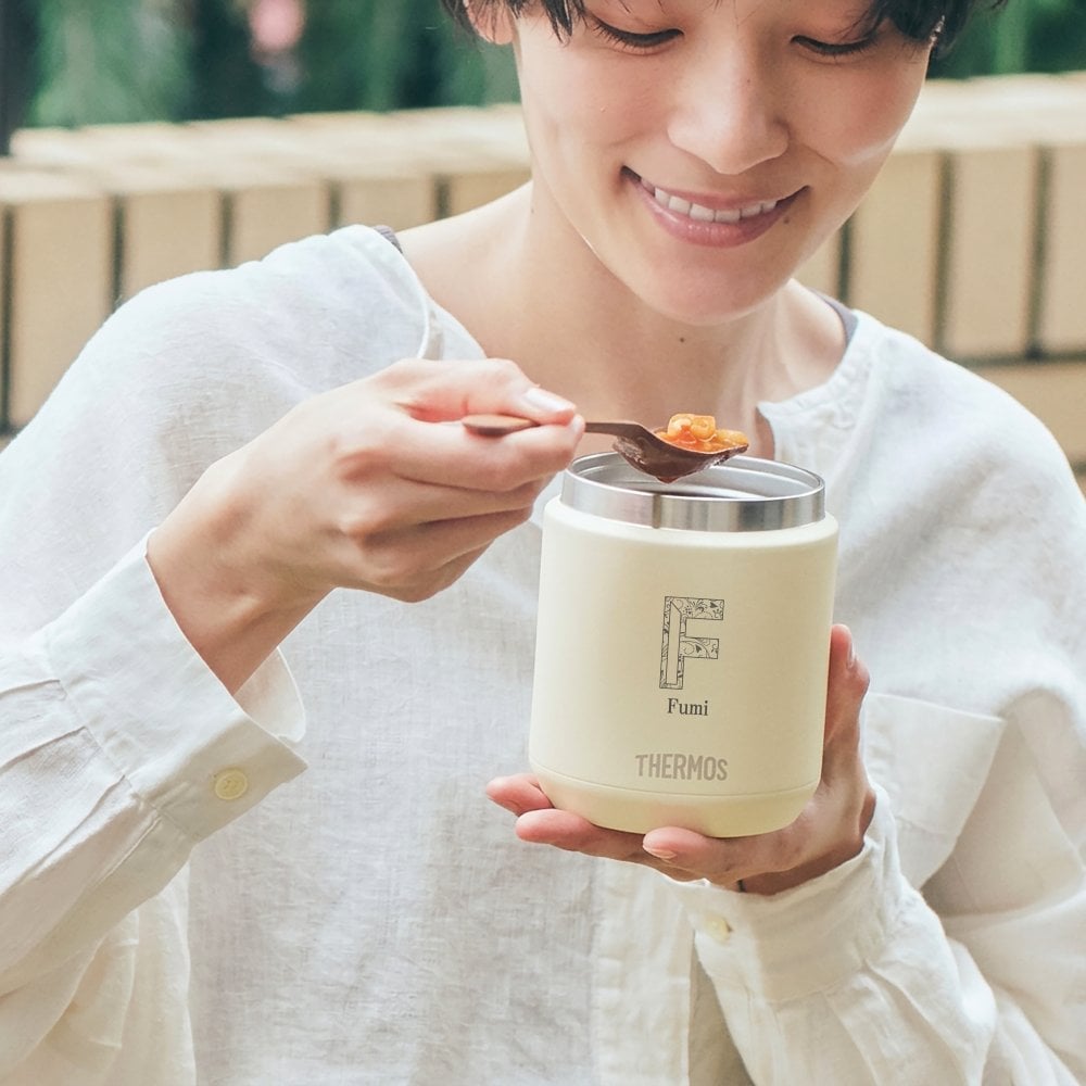★【名入れ無料】サーモス THERMOS 真空断熱スープジャー JED-401/400 400ml 全6色 【イニシャル】保冷保温 全パーツ食洗機対応 ステンレス 名入れギフト 誕生日 卒業 卒団 即日 無料ラッピング