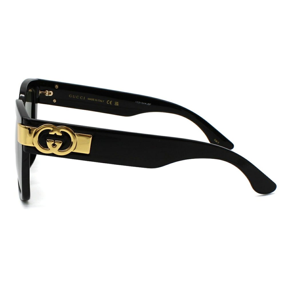 グッチ GUCCI サングラス アジアンフィット UVカット アイウェア ウェリントン GG1690SK-001 メンズ レディース ユニセックス ブラック+グレー 国内正規品
