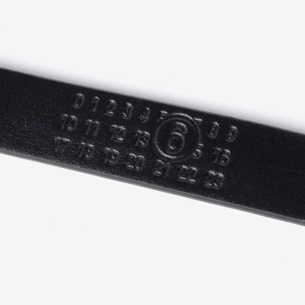 エムエム6 MM6 NUMERIC BELT MINI ミニ ニューメリック カーフスキン ベルト SA5TP0011 P9441 レディース ファッション小物 ブラック