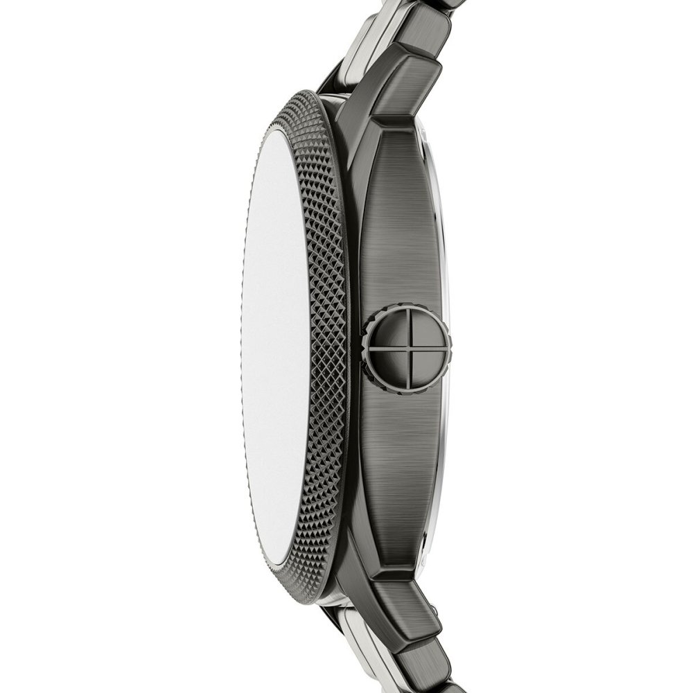 フォッシル FOSSIL 腕時計 メンズ MACHINE デイト アナログ スモーク ステンレススチールウォッチ FS6185【2026 新作】