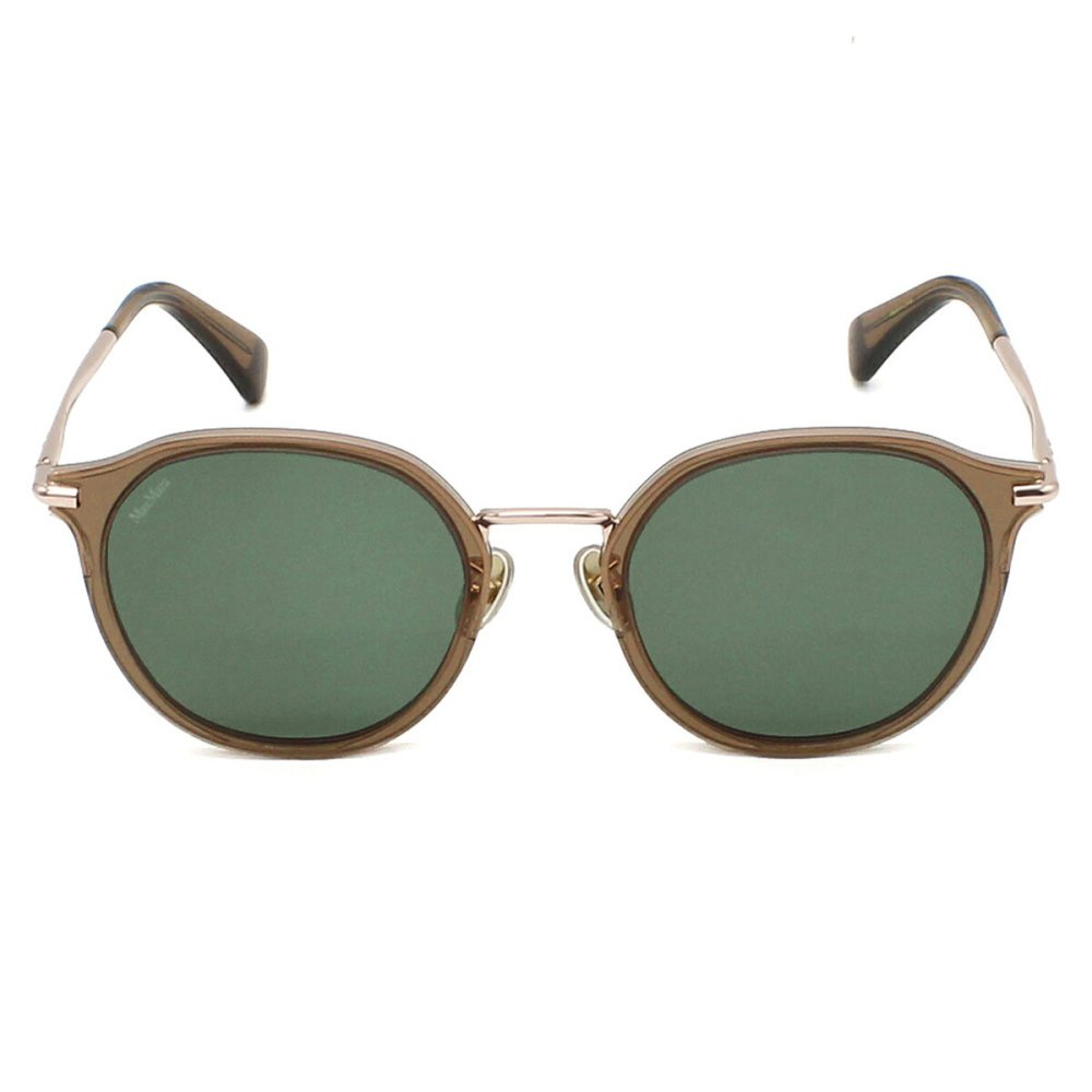 マックスマーラ Max Mara サングラス ノーズパッド UVカット アイウェア ボストン ウェリントン MM0147-K/S 45A 54 メンズ レディース ユニセックス ブラウン（クリア）+グリーン 海外正規品