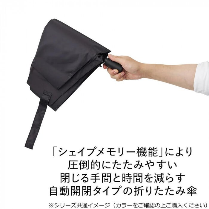 Waterfront 自動開閉 折りたたみ傘 60cm メンズ レディース 頑丈 撥水 UVカット シェイプメモリー機能 クイックシャット 折り畳み傘 軽量 雨傘 日傘 グレー