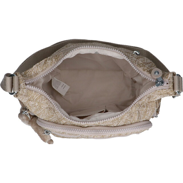 キプリング ショルダーバッグ レディース ブランド Kipling ギャビー S ロゴ ワンポイント 総柄 KI2532-1KG Brush Of Gold