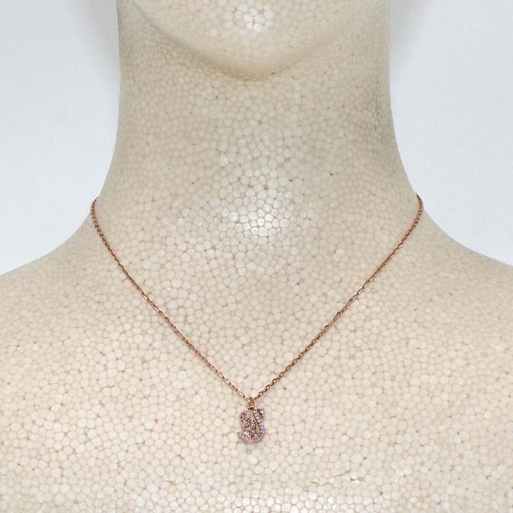 スワロフスキー swarovski ネックレス Swan ミックスカット 5738203 スワン ペンダント アクセサリー レディース ローズゴールド+ホワイト 海外正規品