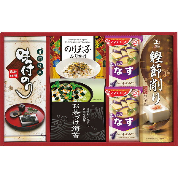 アマノフーズ 永谷園 食卓セット [26-7632-062] BS-25S フリーズドライ 味噌汁 お茶漬け 味付のり 鰹節 詰め合わせ ギフト お中元 お歳暮 内祝い 出産内祝い 結婚内祝い お返し 快気祝い 香典返し 贈り物 プレゼント