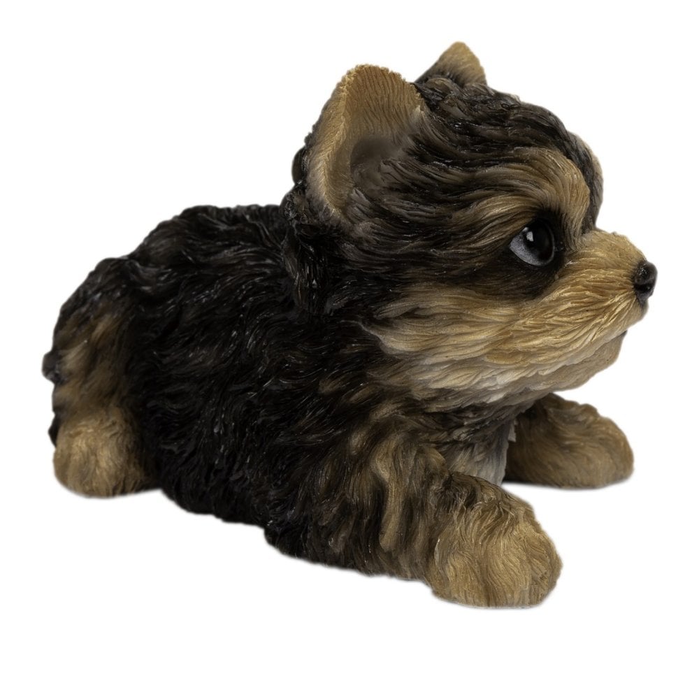置物 woobia ウービア 犬 ヨーキー ふせするヨークシャーテリア 中 幅14cm 子犬 小型犬 寝そべり リアル 本物そっくり イギリス生まれ 職人手彩色 縁起物 戌年 玄関 インテリア 新築祝い 引っ越し祝い 開店祝い 出産祝い 誕生日 お祝い ギフト プレゼント 犬好き