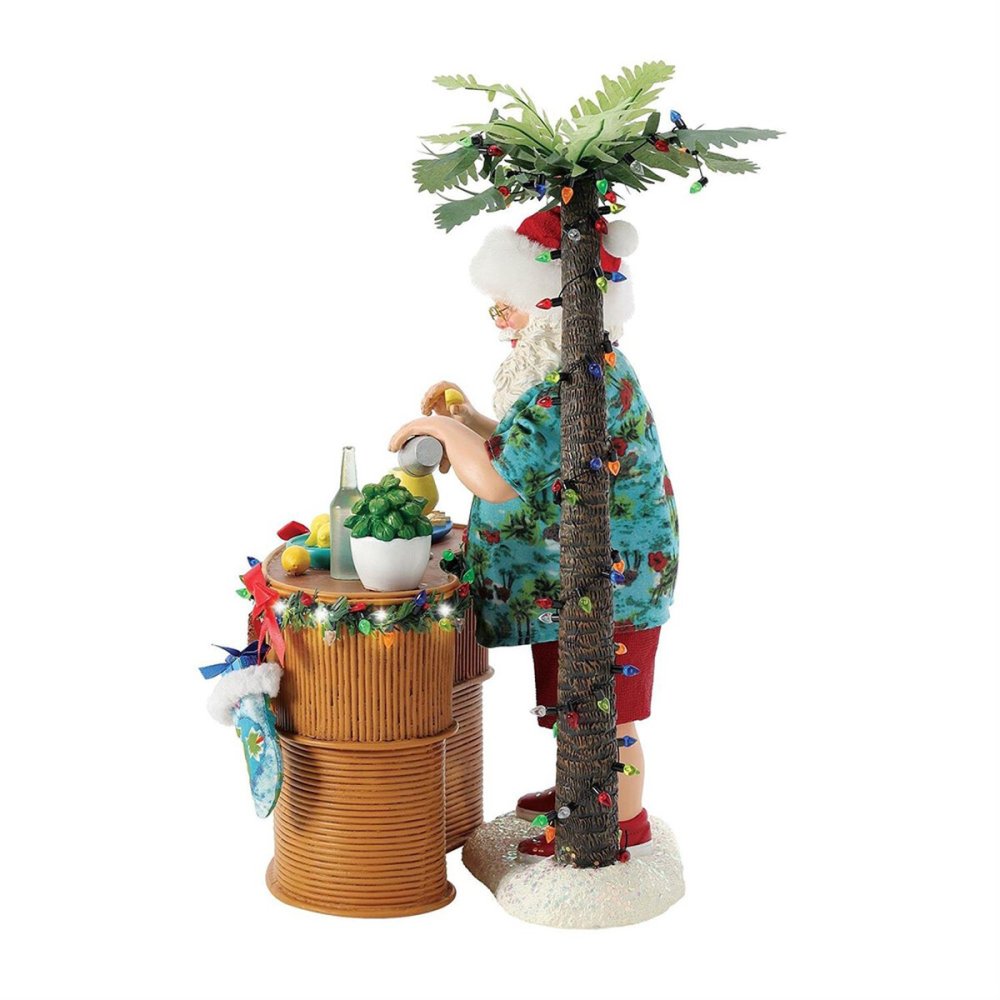 Santa's Tiki Bar 33cm | サンタ サンタクロース 人形 置物 フィギュア クリスマス ホリデー Possible Dreams 正規輸入品