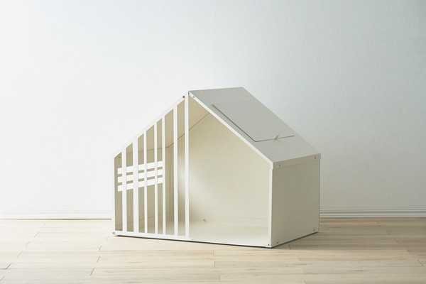 ペットハウス S ミルク 犬 猫 小型犬 中型犬 ハウス 犬小屋 屋内 室内用 ガルバリウム鋼板製 おしゃれ スタイリッシュ モダン ペット用 隠れ家 頑丈 耐久性 洗練 丈夫 通気性 快適 安全設計 犬用 猫用 ペット用品 S24-0551 セトクラフト