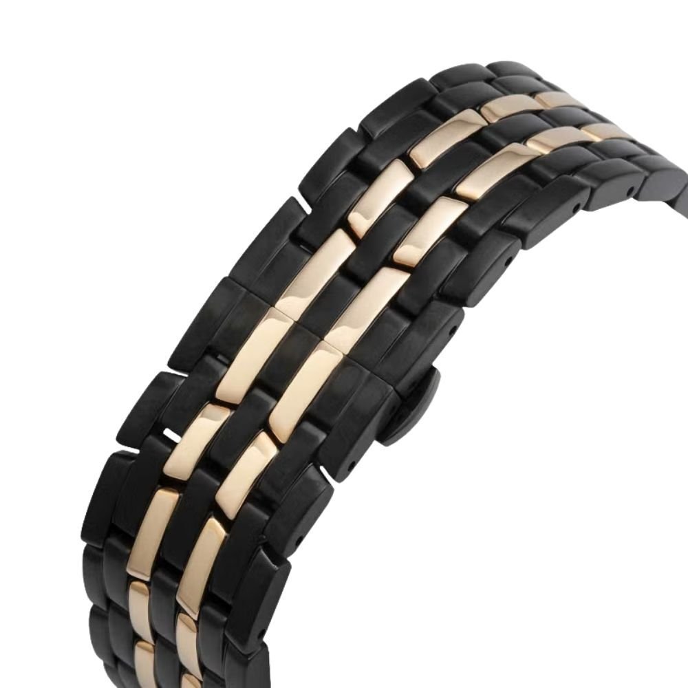 ヴェルサーチェ 腕時計 メンズ ブラック ピンクゴールド ローズゴールド 43mm VERSACE PALAZZO EMPIRE パラッツォ エンパイア 立体メデューサ スイス製 高級 ブランド おしゃれ プレゼント ギフト 成人 卒業 入学