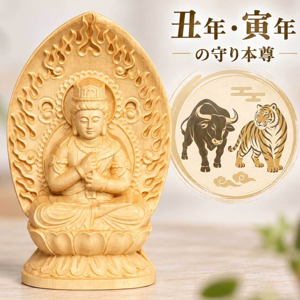大日如来 仏像 真言宗 像 懐中 持ち運び 火炎光背 小さい 守本尊 未年 申年 木彫 大日如来像 曼荼羅 金剛界 胎蔵界 如来 ご利益 生まれ年 法要 インテリア