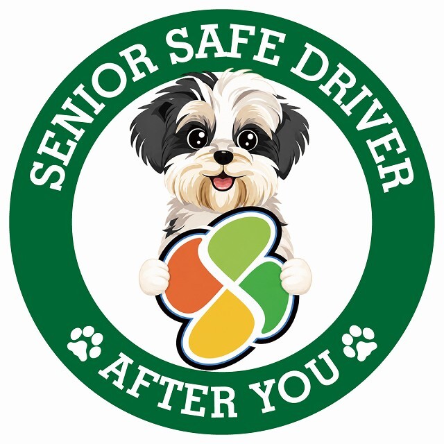 カーサイン 高齢者マーク SENIOR SAFE DRIVER マルックス ステッカー シール 直径13cm 肉球 日本製 車