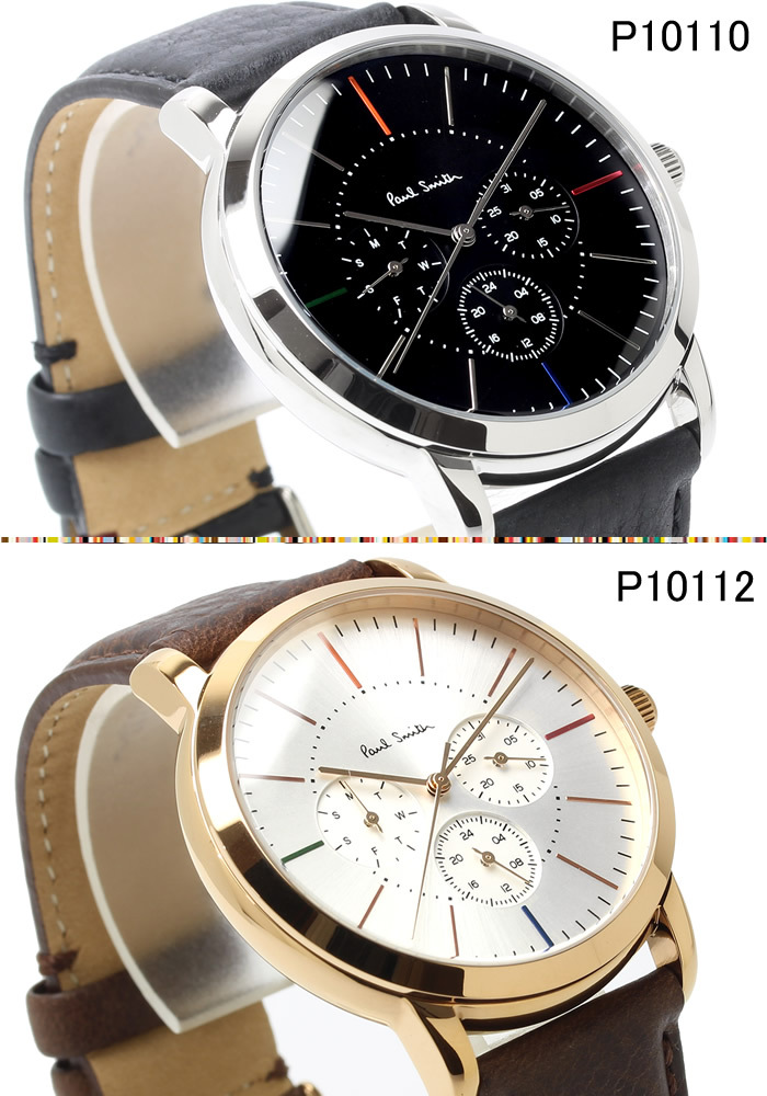 PAUL SMITH ポールスミス メンズ 男性用 腕時計 ウォッチ クオーツ 3気圧防水 カレンダー P10110 P10112